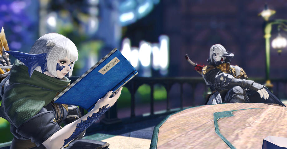 Ves reading with Valas in The Wandering Stairs